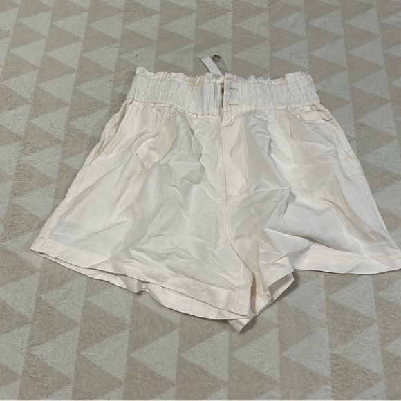 Madewell linen blend pull on paperbag shorts lighthouse - Picture 4 of 5